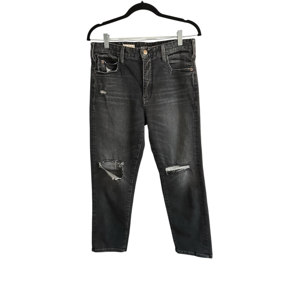 Anthropologie Distressed Black Jeans